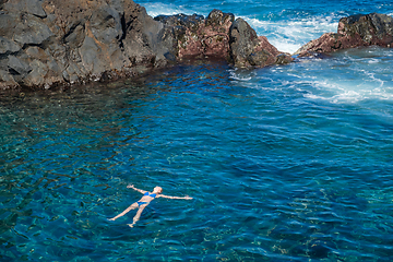 Image showing natural swimming pools on Tenerife island