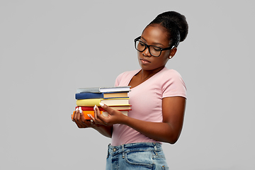 Image showing african american woman with books