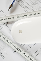 Image showing mouse and ruler