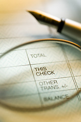 Image showing Money check and glasses