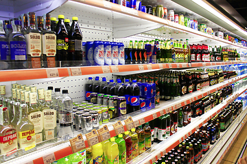 Image showing store of beers and soft drinks with wide assortment