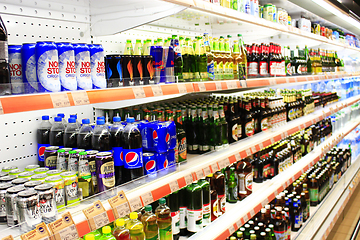 Image showing store of beer and soft drinks with wide assortment