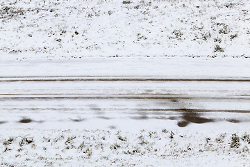 Image showing Snowy winter road