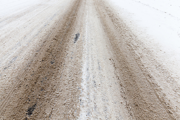 Image showing The road in winter