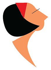 Image showing Girl with sports hair band vector or color illustration