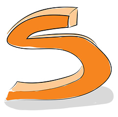 Image showing Letter S alphabet vector or color illustration