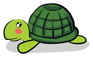 Image showing Basic RGB of cute turtle vector illustration on white background