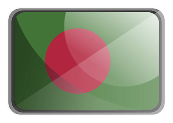 Image showing Vector illustration of Bangladesh flag on white background.