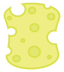 Image showing An yellow-colored cartoon sponge vector or color illustration