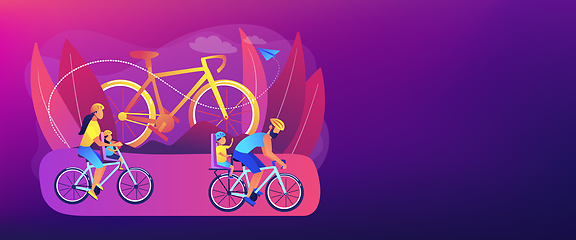 Image showing Cycling experiences concept banner header.