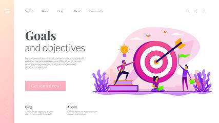 Image showing Goals landing page template