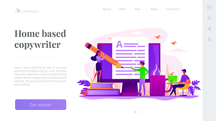 Image showing Copywriting landing page template