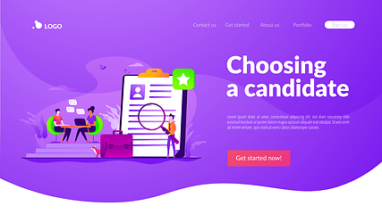 Image showing Job interview landing page template