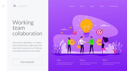 Image showing Collaboration landing page template