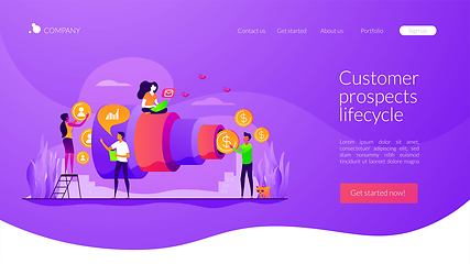 Image showing Sales pipeline management landing page template