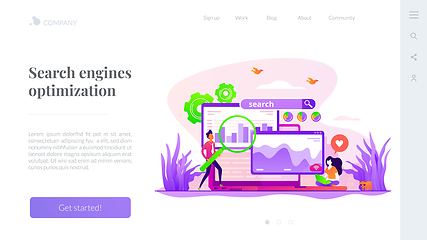 Image showing SEO optimization landing page template