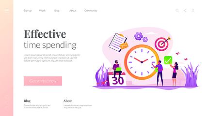 Image showing Time management landing page template