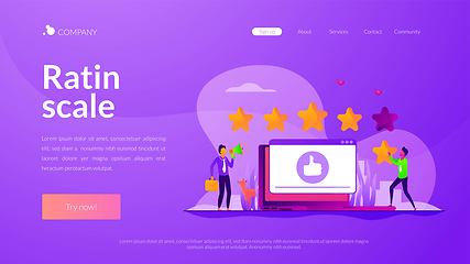 Image showing Rating landing page template