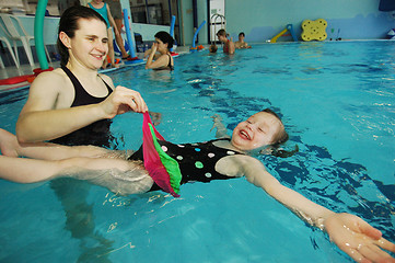 Image showing Little girl with mum