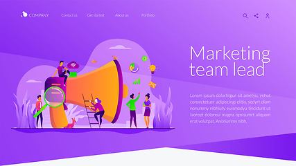 Image showing Marketing team landing page template