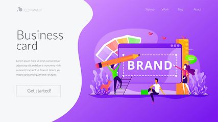 Image showing Brand identity landing page template