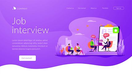 Image showing Job interview landing page template