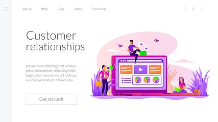 Image showing Marketing landing page template