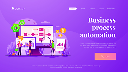 Image showing Business process automation landing page template