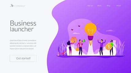 Image showing Business idea landing page template