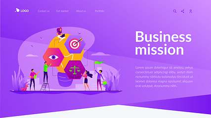 Image showing Vision statement landing page template