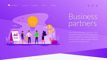 Image showing Partnership landing page template