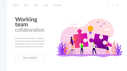 Image showing Collaboration landing page template