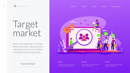 Image showing Target audience landing page template
