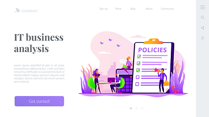 Image showing Business rule landing page template