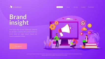 Image showing Digital marketing strategy landing page template