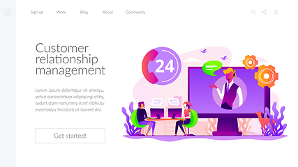 Image showing Contact center landing page template