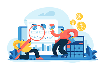 Image showing Financial and it audit concept vector illustration