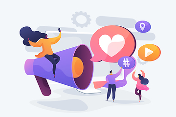 Image showing Social network promotion concept vector illustration