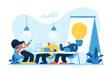 Image showing Coworking concept vector illustration