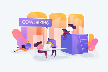 Image showing Coworking concept vector illustration