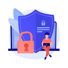 Image showing Data privacy abstract concept vector illustration.