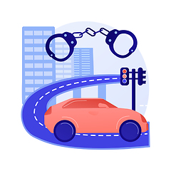 Image showing Traffic crime abstract concept vector illustration.