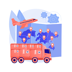 Image showing International shipment abstract concept vector illustration.
