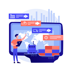 Image showing Supply chain analytics abstract concept vector illustration.