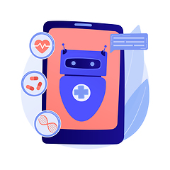 Image showing Chatbot in healthcare abstract concept vector illustration.