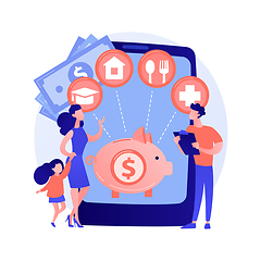 Image showing Family budget planning abstract concept vector illustration.