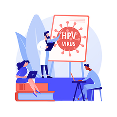 Image showing HPV education programs abstract concept vector illustration.