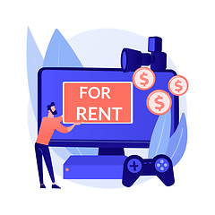 Image showing Renting electronic device abstract concept vector illustration.