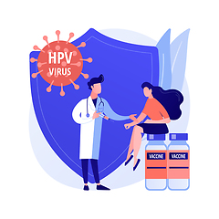 Image showing HPV vaccination abstract concept vector illustration.