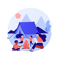 Image showing Summer camp for kids abstract concept vector illustration.